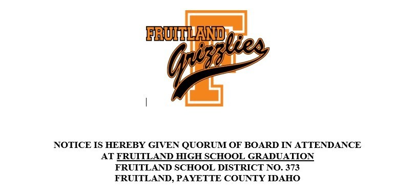 Notice of Quorum at Graduation