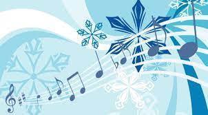 Music notes and snowflakes